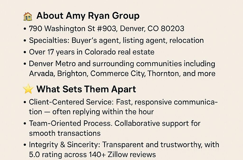 What others say about Amy Ryan Group